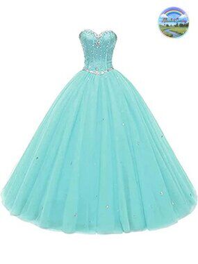 Sweetheart Ball Gown Tulle Satin Prom Dress Lace Up Formal